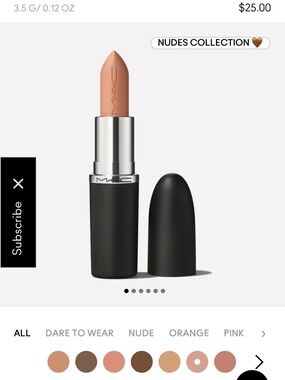 MAC Cosmetics Satin Lipstick — Fleshpot Nude